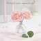 16 PCS Pink Foam Roses with Stems – Artificial Flowers for DIY Wedding Bouquets, Centerpieces, Bridal Shower & Party Decorations